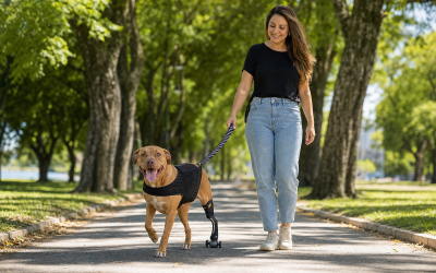 Prótese para cachorro amputado: adaptação e benefícios